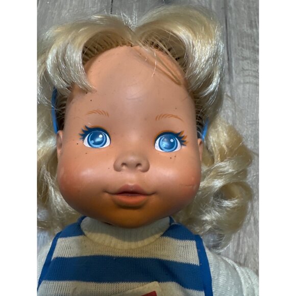Fisher Price 80's Vintage Ideal Cheerleader Mandy Doll With Pom-Poms and Headban - Picture 3 of 11